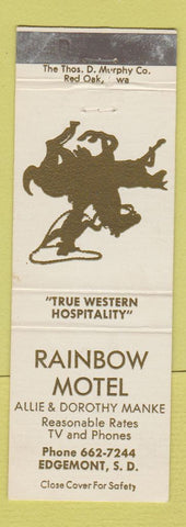 Matchbook Cover - Rainbow Motel Edgemont SD