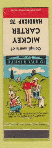 Matchbook Cover - Mickey Carter Golf hillbilly