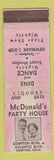 Matchbook Cover - McDonald's Party House Compton CA CROWN WORN