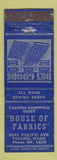Matchbook Cover - House of Fabrics Tacoma WA