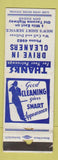 Matchbook Cover - Drive in Cleaners Tacoma WA WORN