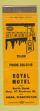 Matchbook Cover - Royal Motel Omak WA