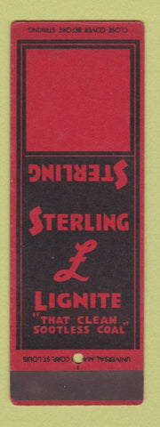 Matchbook Cover - Sterling Lignite Coal SAMPLE
