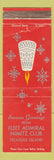 Matchbook Cover - Fleet Admiral Nimitz Club Treasure Island CA Christmas