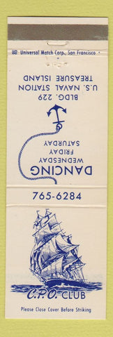 Matchbook Cover - CPO Club US Naval Station Treasure Island CA