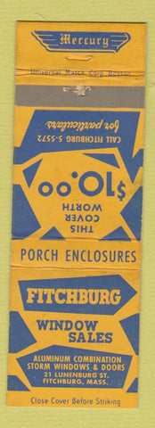 Matchbook Cover - Fitchburg Window Sales MA