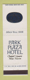 Matchbook Cover - Park Plaza Hotel New Haven CT