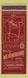 Matchbook Cover - Weatherford Hotel Flagstaff AZ