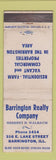 Matchbook Cover - Barrington Real Estate Barrington IL WEAR
