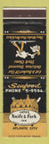 Matchbook Cover - Latz's Knife and Fork Inn Atlantic City NJ