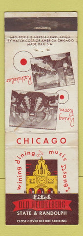 Matchbook Cover - Eitel Old Heidelberg Chicago IL WEAR