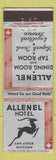Matchbook Cover - Allenel Hotel Ann Arbor MI