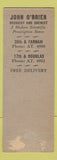 Matchbook Cover - John O'Brien Drug Store Omaha NE SAMPLE