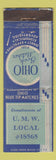 Matchbook Cover - Ohio Book Matches UMW Local Union