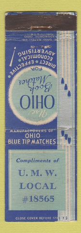 Matchbook Cover - Ohio Book Matches UMW Local Union