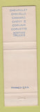 Matchbook Cover - 1967 Chevrolet Connell Killeen TX