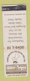 Matchbook Cover - Cutter Wood and Sanderson Cambridge MA SAMPLE WEAR
