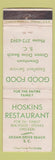Matchbook Cover - Hoskins Restaurant Ocean Drive Beach SC WEAR