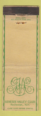 Matchbook Cover - Genesee Valley Club Rochester NY WEAR