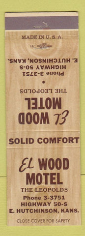 Matchbook Cover - El Wood Motel East Hutchinson KS