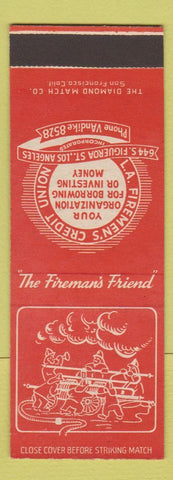 Matchbook Cover - Firemen's Credit Union Los Angeles CA SAMPLE