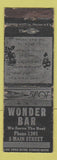 Matchbook Cover - Wonder Bar WORN