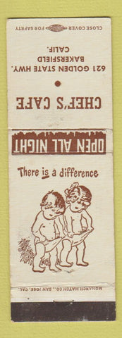 Matchbook Cover - Chef's Cafe Bakersfield CA