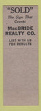 Matchbook Cover - MacBridge Real Estate Sacramento CA SAMPLE