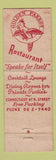 Matchbook Cover - Golden Parrot Washington DC WEAR