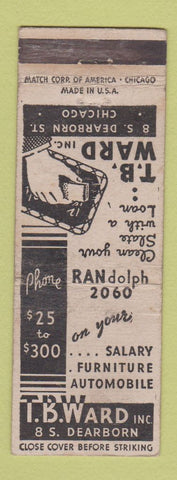Matchbook Cover - TB Ward Loans Chicago IL WEAR