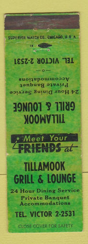 Matchbook Cover - Tillamook Grill Lounge OR?