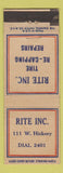 Matchbook Cover - Rite Way Tire Repair