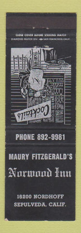 Matchbook Cover - Maury Fitzgerald's Norwood Inn Sepulveda CA