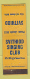 Matchbook Cover - Svithiod Singing Club WEAR