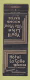 Matchbook Cover - Hotel LaSalle Chicago IL WEAR