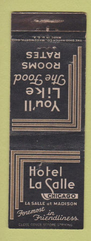 Matchbook Cover - Hotel LaSalle Chicago IL WEAR
