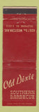 Matchbook Cover - Old Dixie BBQ WEAR