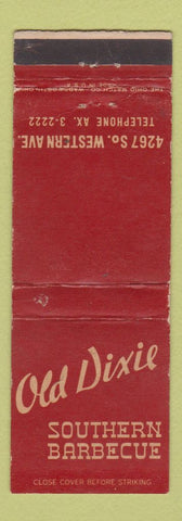 Matchbook Cover - Old Dixie BBQ WEAR