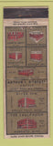 Matchbook Cover - Arthur Roberts Hotels Fergus Falls Mankato Willmar MN