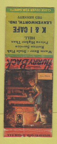 Matchbook Cover - K&I Cafe Leavenworth IN BOBTAIL WEAR