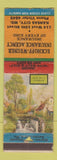 Matchbook Cover - Eckhoff Wegne rInsurance Agency Kansas City MO WORN