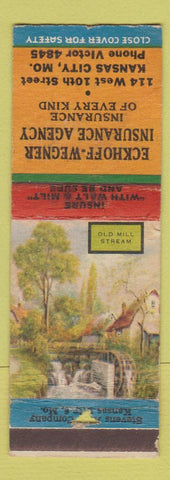 Matchbook Cover - Eckhoff Wegne rInsurance Agency Kansas City MO WORN