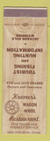 Matchbook Cover - Kramer's Wagon Wheel Restaurant Jackson Hole WY