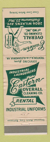 Matchbook Cover - Eastern Overall Cleaning Baltimore MD WEAR
