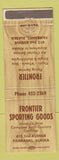 Matchbook Cover - Frontier Sporting Goods Flying Service Fairbanks AK