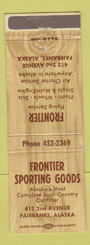 Matchbook Cover - Frontier Sporting Goods Flying Service Fairbanks AK