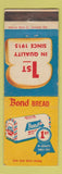 Matchbook Cover - Bond Bread