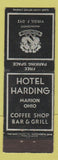 Matchbook Cover - Hotel Harding Marion OH