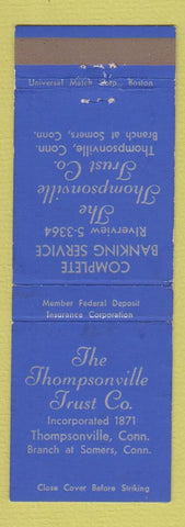 Matchbook Cover - Thomsonville Trust Company CT Somers