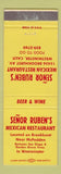 Matchbook Cover - Senor Ruben's Mexican Restaurant Westminster CA